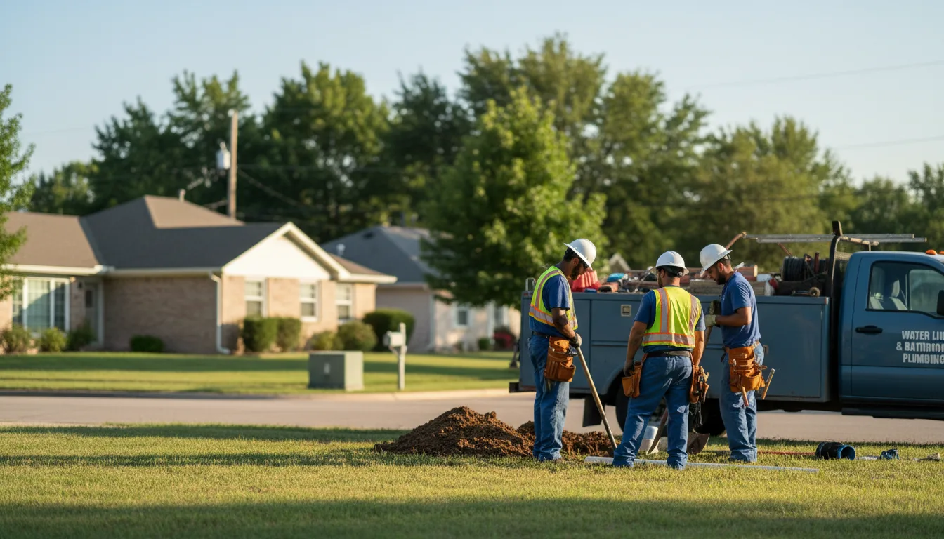 Residential water line and bathroom plumbing service in Eldora, IA